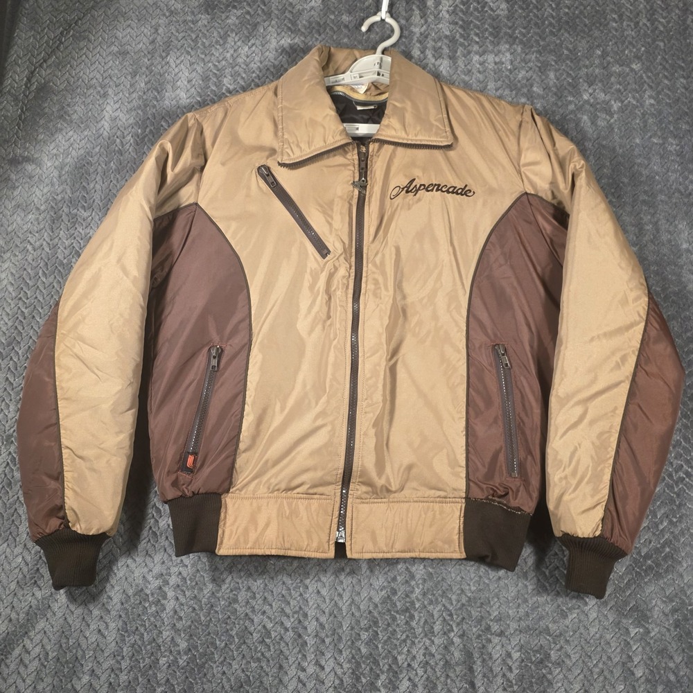 Vintage HondaLine Aspencade Motorcycle Jacket Men's Large‎ Brown Lined USA Made